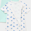 Lot 2 combishorts manches courtes coton ecru b&eacute;b&eacute;