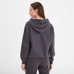 Sweat hoodie molleton à capuche gris foncé femme