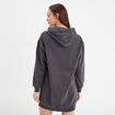 Robe sweat à capuche gris foncé femme
