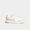 Tennis basses &agrave; lacets vert femme
