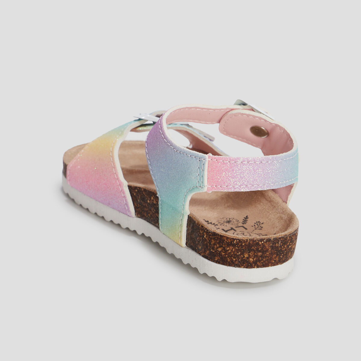 Sandales à paillettes multicolore fille