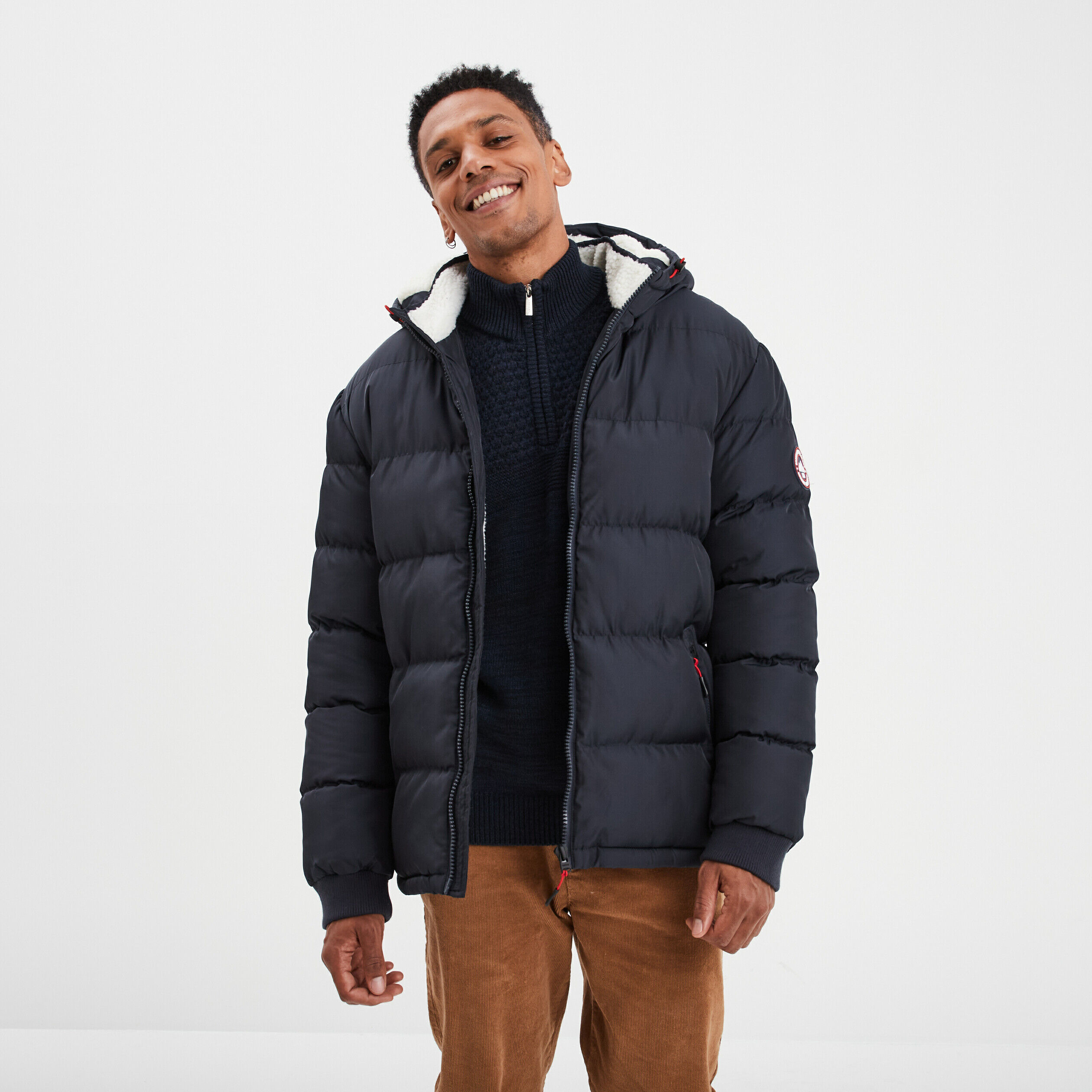 Doudoune doublée à capuche bleu foncé homme CREEKS