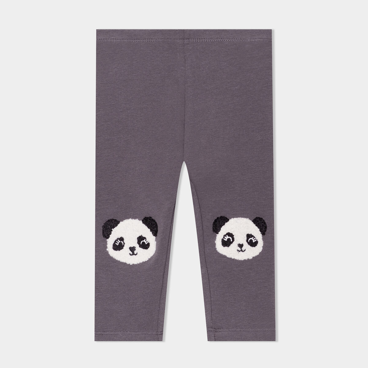 Legging coton avec patchs gris foncé bébé fille