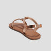 Sandales plates jaune or fille