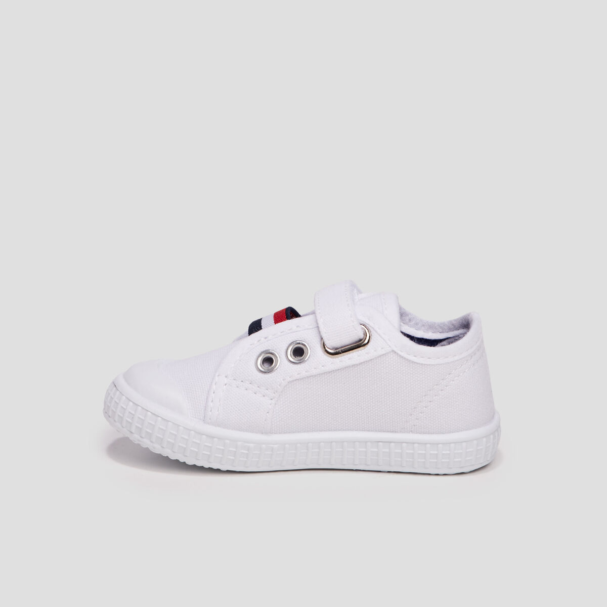 Tennis en toile blanc bébé garçon
