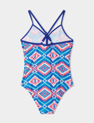 Maillot de bain une pièce bleu fille