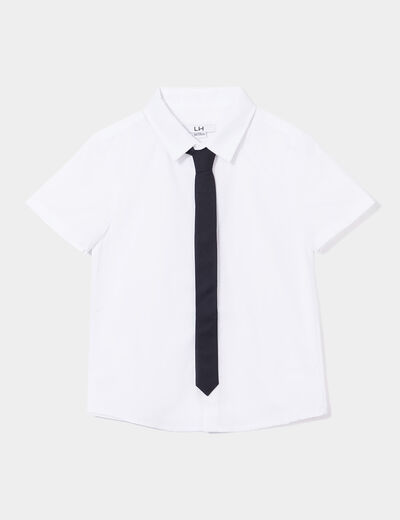 Chemise manches courtes blanc garçon