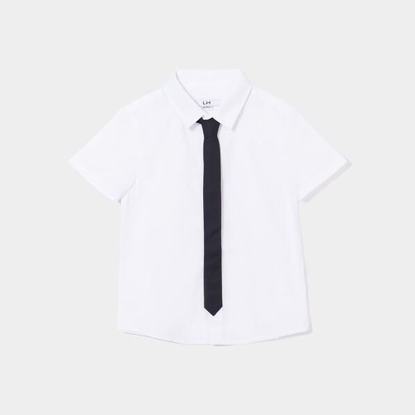Chemise manches courtes blanc garçon