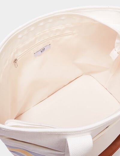 Sac cabas en toile multicolore femme