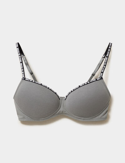 Soutien-gorge triangle padd&eacute; vert clair femme