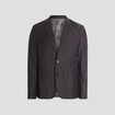 Veste ajustée boutonnée gris foncé homme