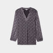 Blouse fils métallisés manches longues noir femme grande taille