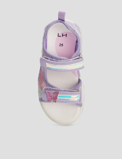 Sandales à scratchs multicolore fille