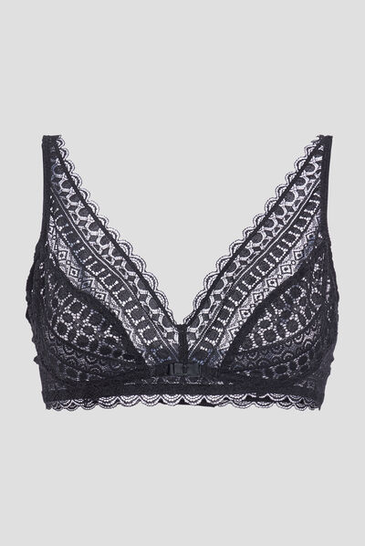 Soutien-gorge foulard noir femme