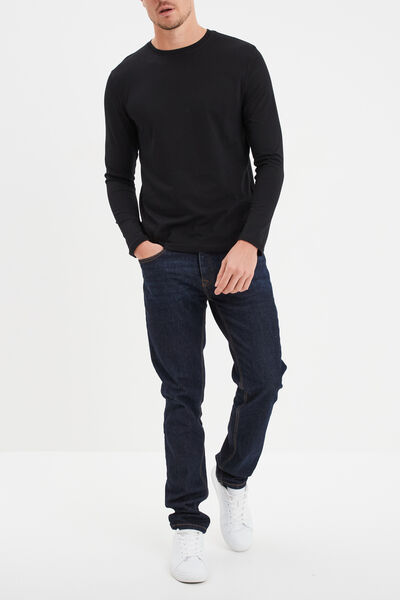 T-shirt manches longues noir homme