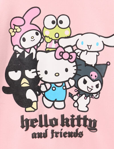 Sweat hoodie à capuche Hello Kitty rose fille
