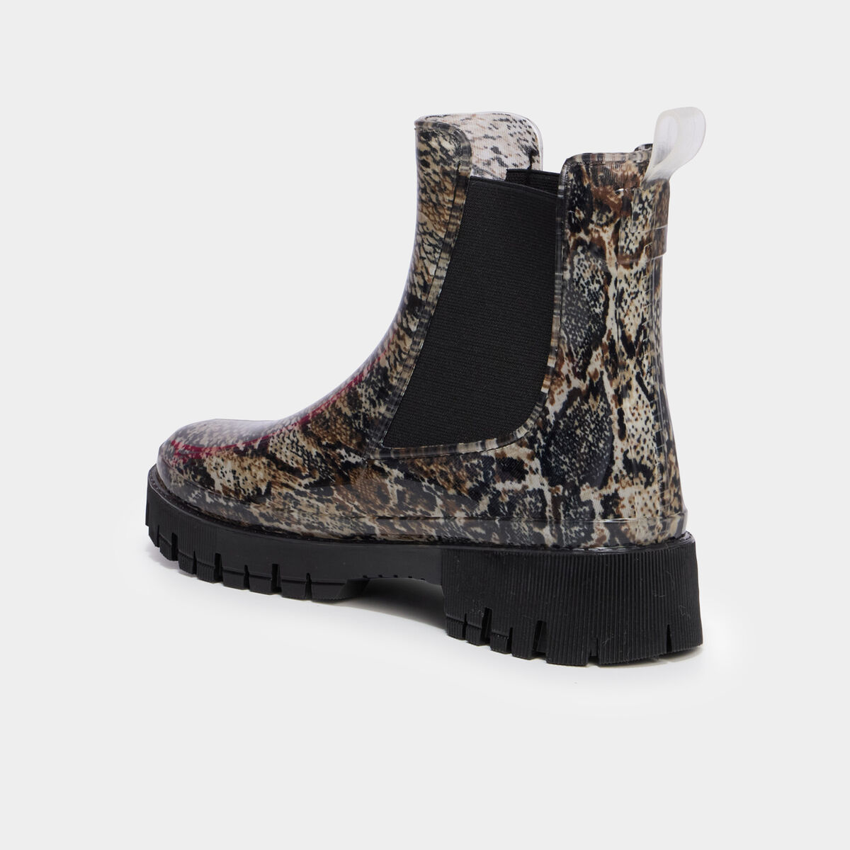 Bottes de pluie crant&eacute;es gris femme