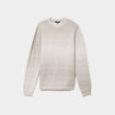 Pull droit col rond manches longues gris clair homme
