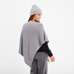Poncho asymétrique gris femme
