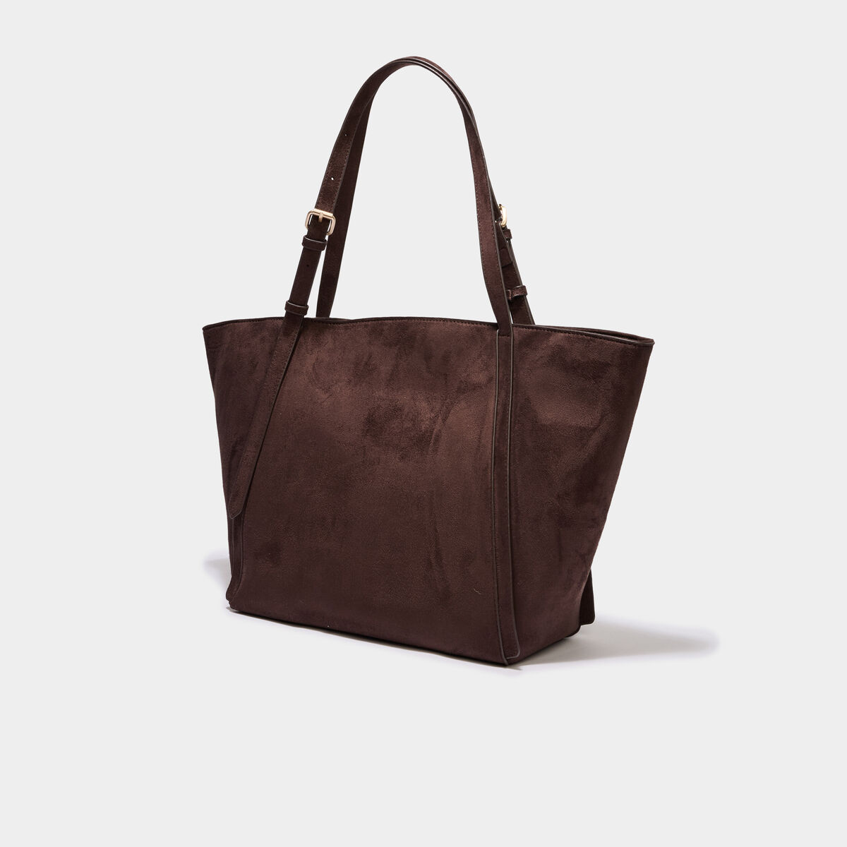 Sac cabas grand format zipp&eacute; marron fonc&eacute; femme