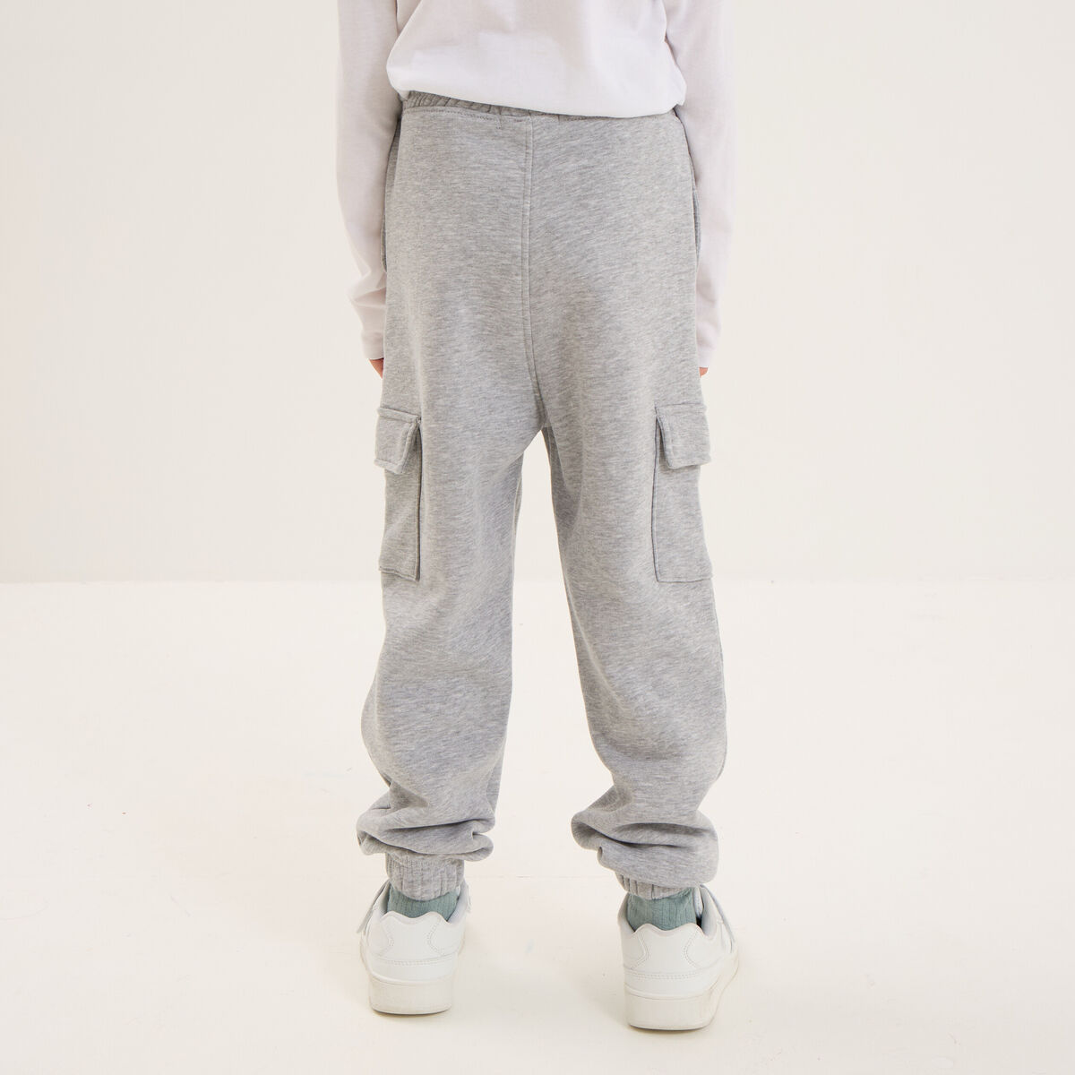 Pantalon de jogging cargo gris clair gar&ccedil;on