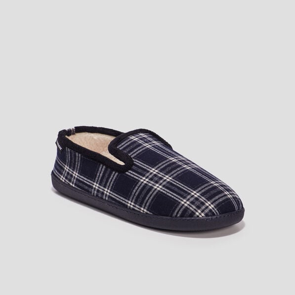 pantoufles fourrees isotoner bleu homme Pantoufles fourrées Isotoner bleu homme