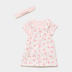 Ensemble robe 3 pi&egrave;ces coton creme b&eacute;b&eacute; fille