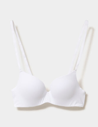 Soutien-gorge push-up microfibre blanc femme