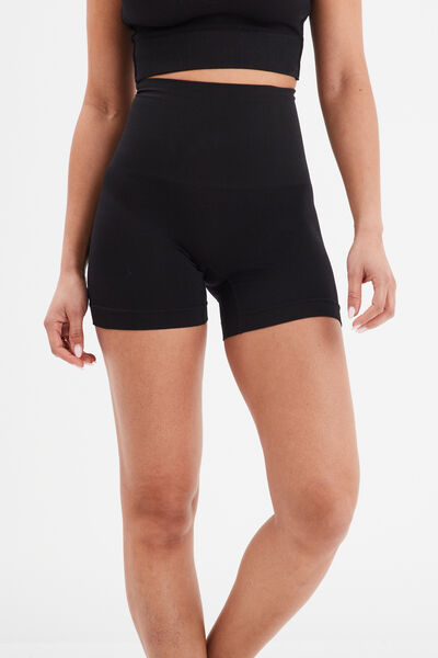 Short cycliste gainant sans couture noir femme