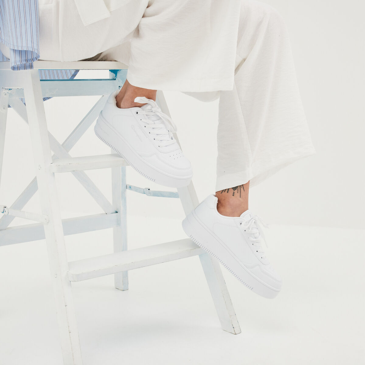 Tennis basses Champion Low blanc femme
