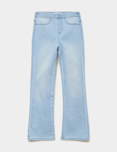 Jegging bootcut taille &eacute;lastiqu&eacute;e denim triple stone fille