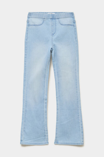 Jegging bootcut taille &eacute;lastiqu&eacute;e denim triple stone fille