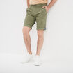 Bermuda chino droit Creeks vert kaki homme