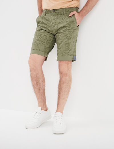 Bermuda chino droit Creeks vert kaki homme