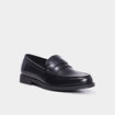 Mocassins à bout rond noir homme