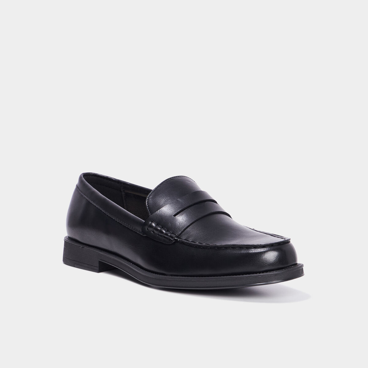 Mocassins à bout rond noir homme