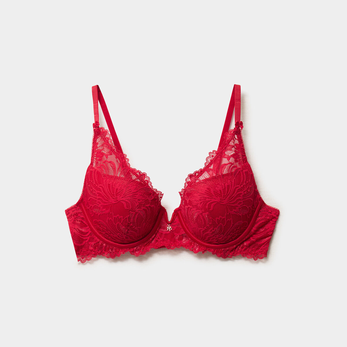 Soutien-gorge foulard padd&eacute; rouge femme