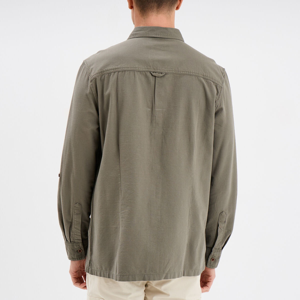 Chemise manches longues Trappeur gris homme