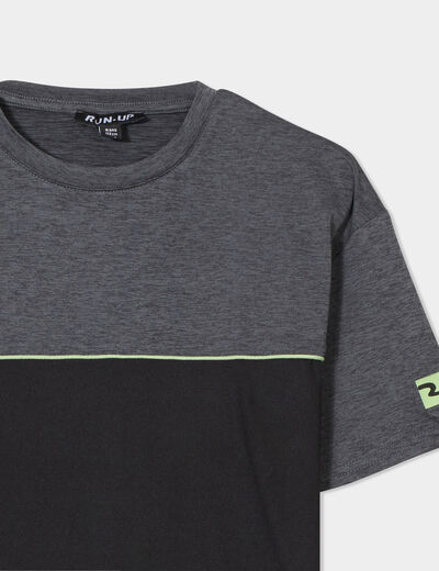 T-shirt oversize manches courtes noir garçon