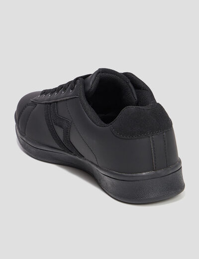 Tennis basses à lacets Creeks Thisto noir garçon