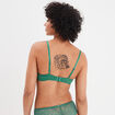 Soutien-gorge push up micro dentelle vert menthe femme