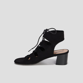 Sandales à talons et lacets Liberto noir femme