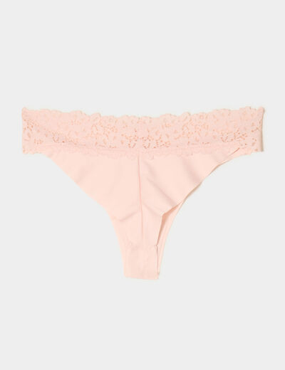 Lot 2 tangas micro sans couture rose clair femme
