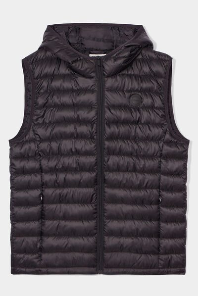 Doudoune sans manches à capuche Creeks noir homme