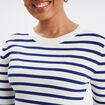 Pull c&ocirc;tel&eacute; manches longues Creeks ecru femme