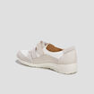 Derbies à scratchs en cuir blanc femme