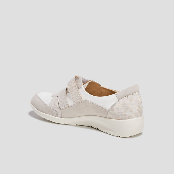 derbies a scratchs en cuir blanc femme Derbies à scratchs en cuir blanc femme