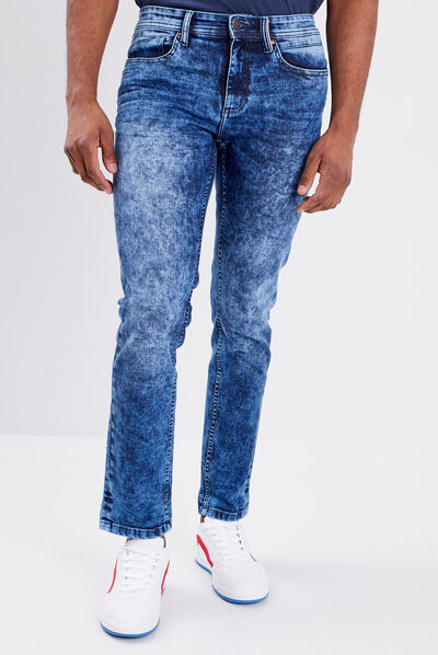 Jeans slim 5 poches denim stone homme