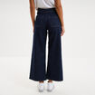 Jeans flare 7/8&egrave;me taille haute coton denim brut femme