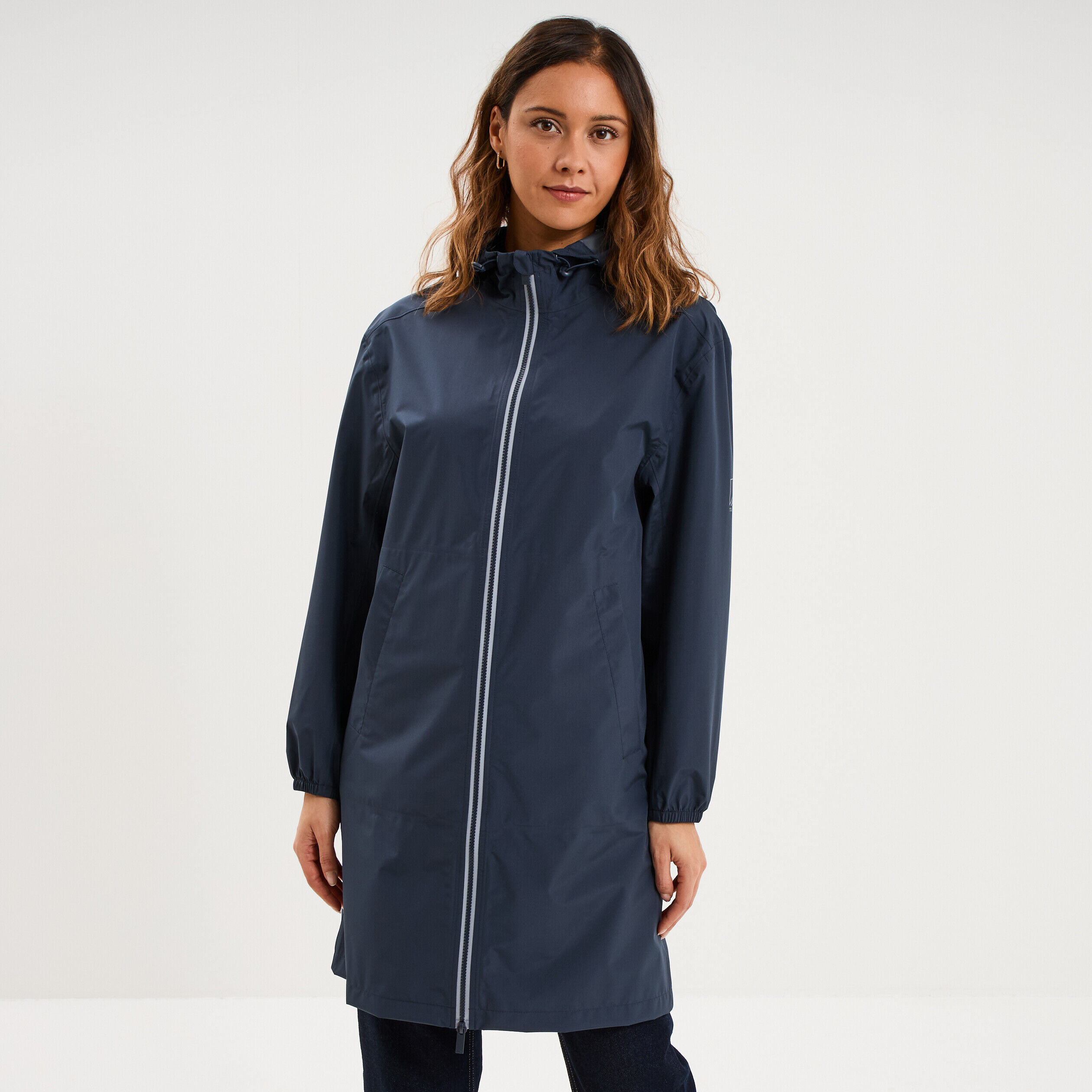 Parka longue impérméable coupe-vent gris foncé femme TRAPPEUR